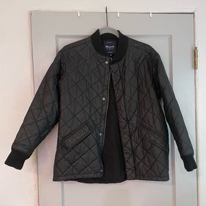 Madewell black quilted bomber-type jacket